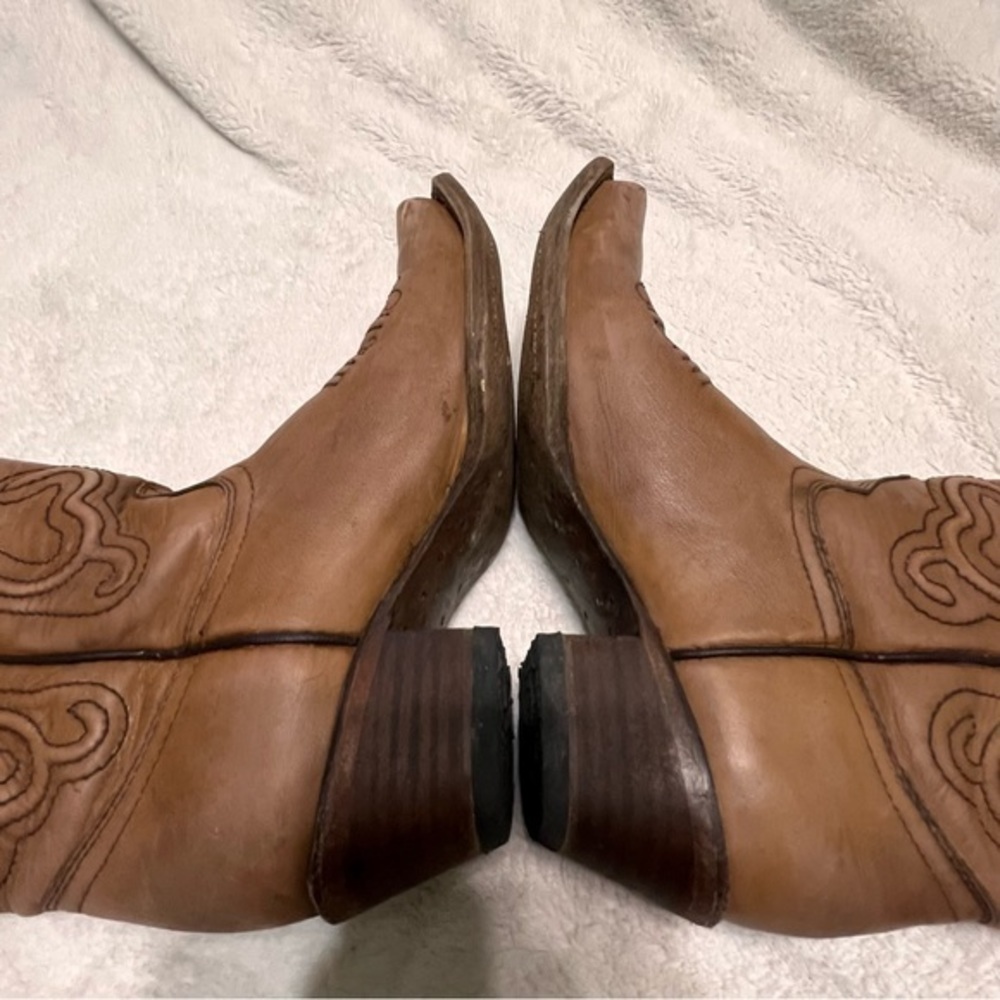 CIRCLE G BROWN SNIP TOE COWBOY BOOTS 7.5 - Picture 7 of 16